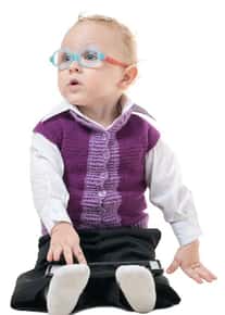 toddler wearing glasses